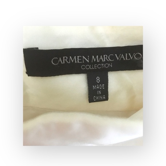 Carmen Marc Valvo Collection ๐ฆน Tier Layers Silk A Line Ballgown Skirt ๐ฆน Ivory - Picture 7 of 14
